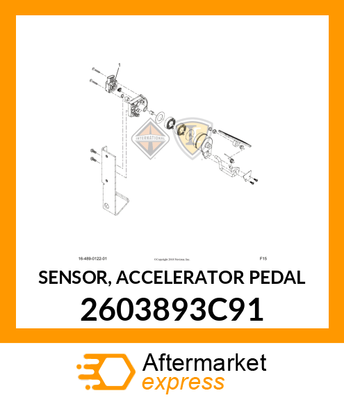 SENSOR, ACCELERATOR PEDAL 2603893C91