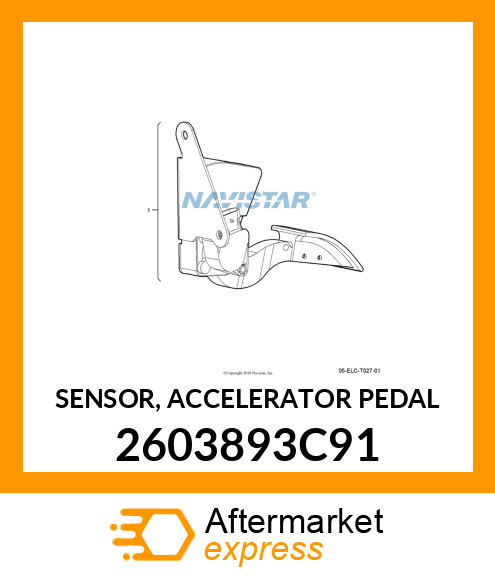 SENSOR, ACCELERATOR PEDAL 2603893C91