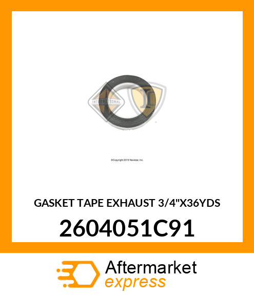 GASKET TAPE EXHAUST 3/4"X36YDS 2604051C91