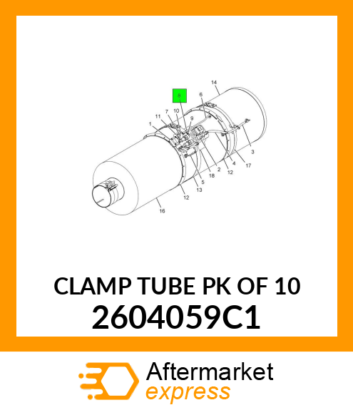 CLAMP TUBE PK OF 10 2604059C1