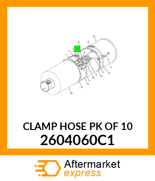 CLAMP HOSE PK OF 10 2604060C1