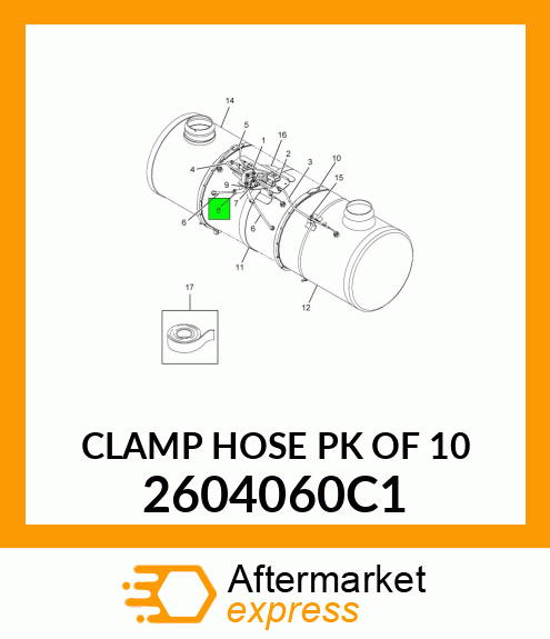 CLAMP HOSE PK OF 10 2604060C1