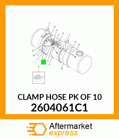 CLAMP HOSE PK OF 10 2604061C1
