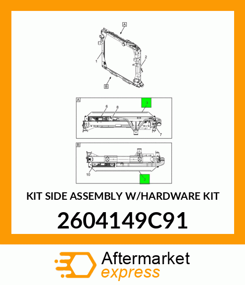 KIT SIDE ASSEMBLY W/HARDWARE KIT 2604149C91