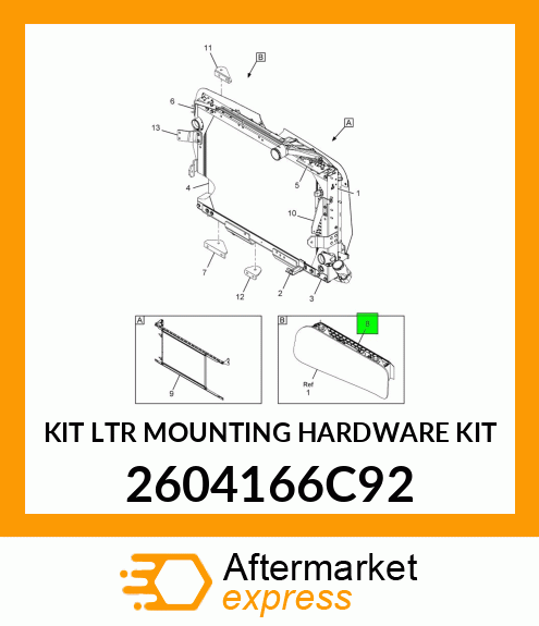 KIT LTR MOUNTING HARDWARE KIT 2604166C92