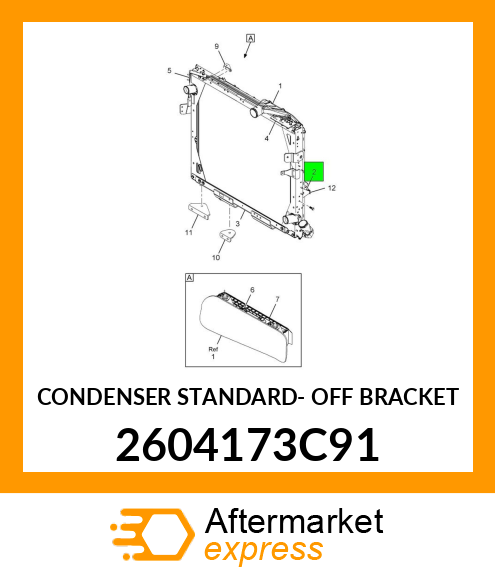 CONDENSER STANDARD- OFF BRACKET 2604173C91