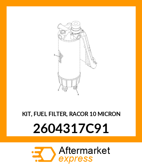 KIT, FUEL FILTER, RACOR 10 MICRON 2604317C91