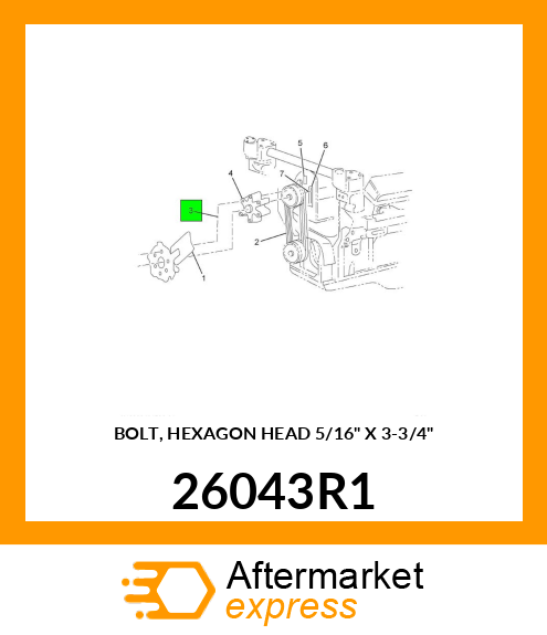 BOLT, HEXAGON HEAD 5/16" X 3-3/4" 26043R1