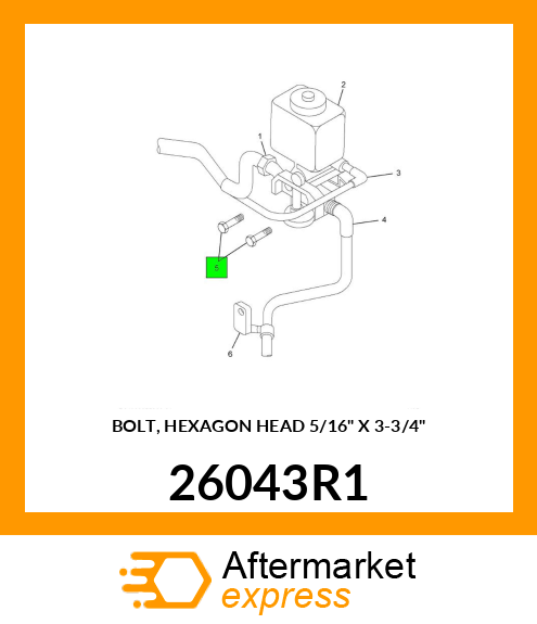 BOLT, HEXAGON HEAD 5/16" X 3-3/4" 26043R1