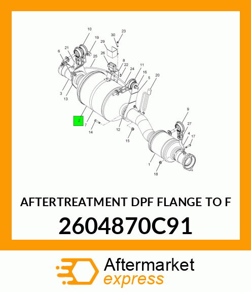 AFTERTREATMENT DPF FLANGE TO F 2604870C91