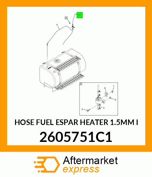 HOSE FUEL ESPAR HEATER 1.5MM I 2605751C1