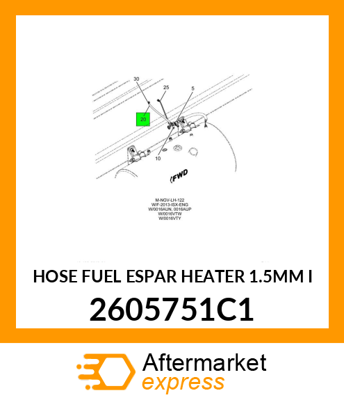 HOSE FUEL ESPAR HEATER 1.5MM I 2605751C1