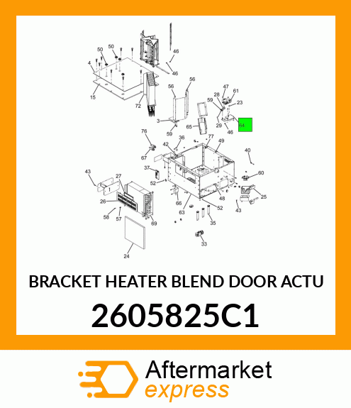 BRACKET HEATER BLEND DOOR ACTU 2605825C1