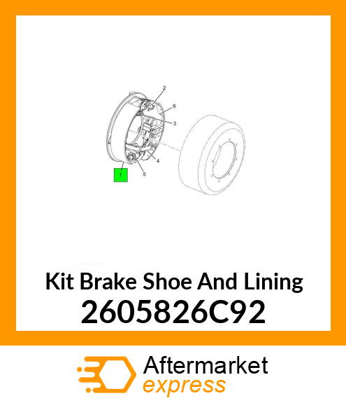 Kit Brake Shoe And Lining 2605826C92