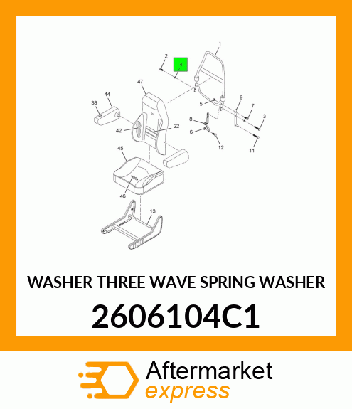 WASHER THREE WAVE SPRING WASHER 2606104C1