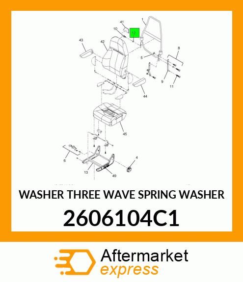 WASHER THREE WAVE SPRING WASHER 2606104C1