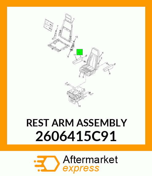 REST ARM ASSEMBLY 2606415C91