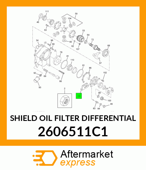 SHIELD OIL FILTER DIFFERENTIAL 2606511C1