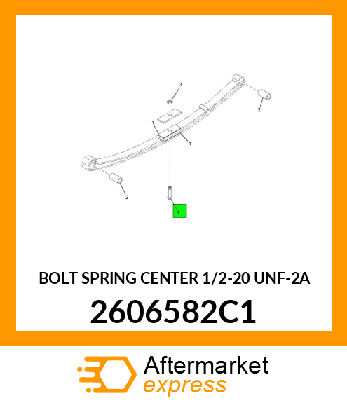 BOLT SPRING CENTER 1/2-20 UNF-2A 2606582C1