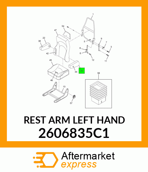 REST ARM LEFT HAND 2606835C1