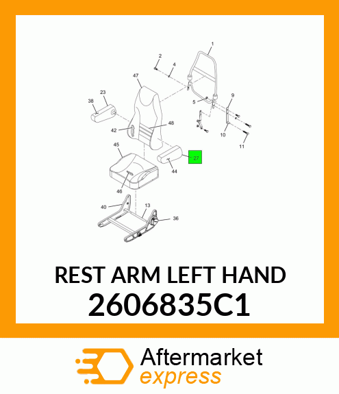 REST ARM LEFT HAND 2606835C1