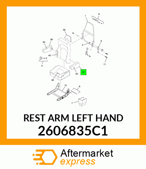 REST ARM LEFT HAND 2606835C1