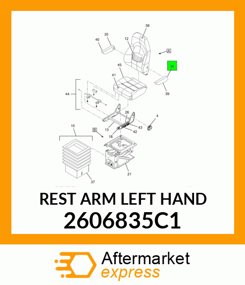 REST ARM LEFT HAND 2606835C1