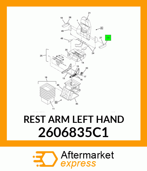 REST ARM LEFT HAND 2606835C1