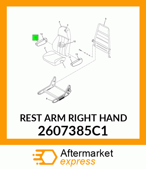 REST ARM RIGHT HAND 2607385C1