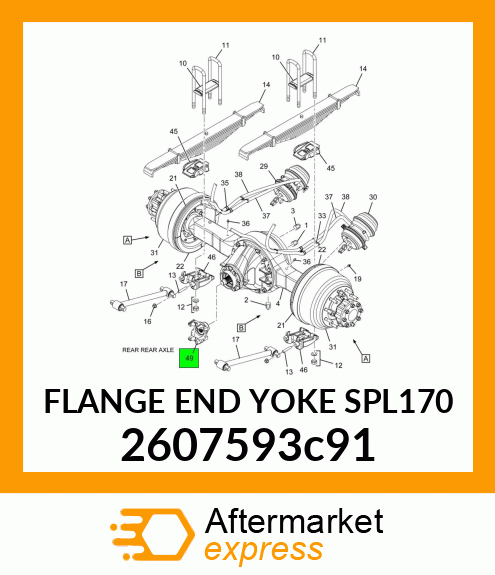 FLANGE END YOKE SPL170 2607593c91