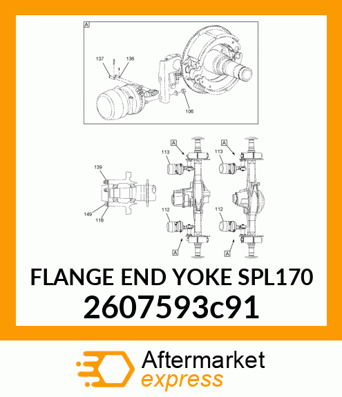 FLANGE END YOKE SPL170 2607593c91