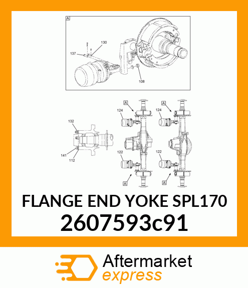 FLANGE END YOKE SPL170 2607593c91