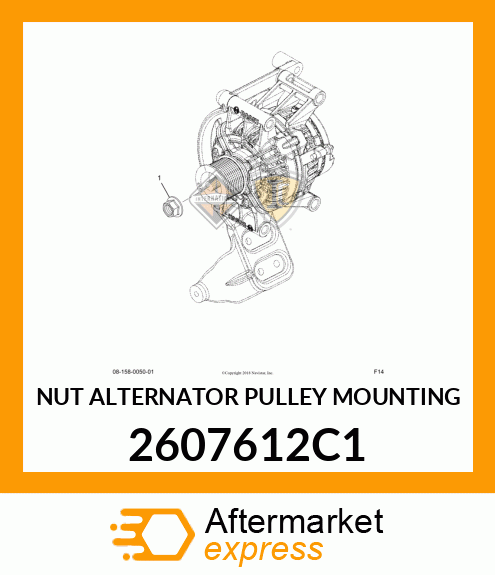 NUT ALTERNATOR PULLEY MOUNTING 2607612C1