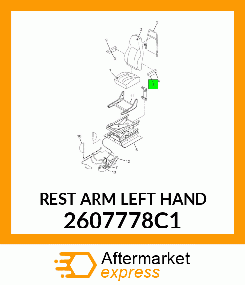 REST ARM LEFT HAND 2607778C1