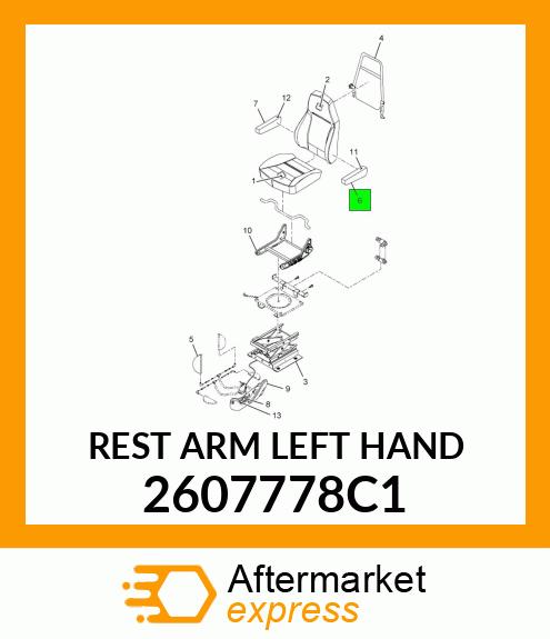 REST ARM LEFT HAND 2607778C1