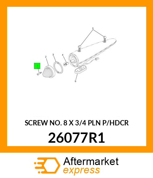 SCREW NO. 8 X 3/4 PLN P/HDCR 26077R1