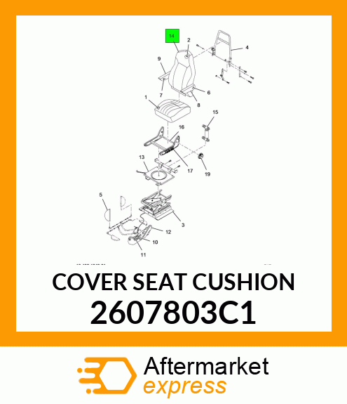 COVER SEAT CUSHION 2607803C1