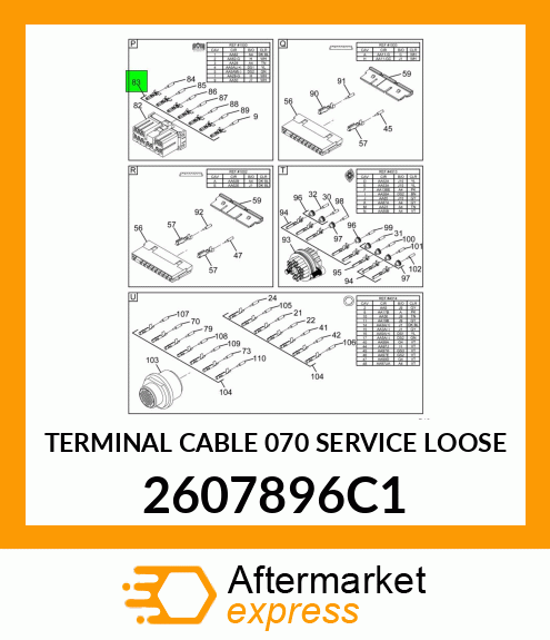 TERMINAL CABLE 070 SERVICE LOOSE 2607896C1