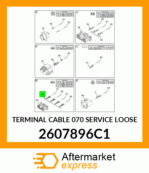 TERMINAL CABLE 070 SERVICE LOOSE 2607896C1