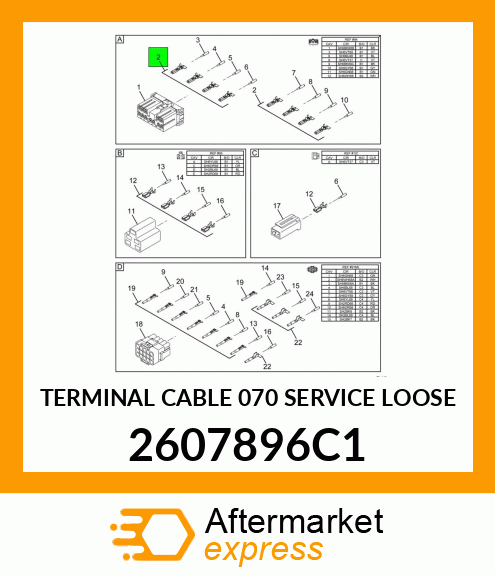 TERMINAL CABLE 070 SERVICE LOOSE 2607896C1