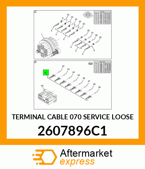 TERMINAL CABLE 070 SERVICE LOOSE 2607896C1