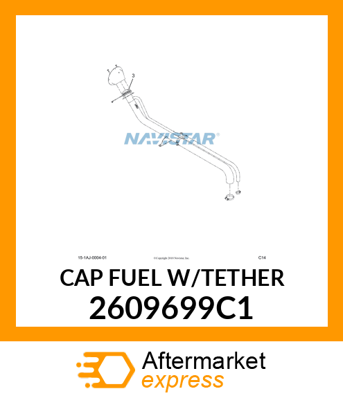 CAP FUEL W/TETHER 2609699C1