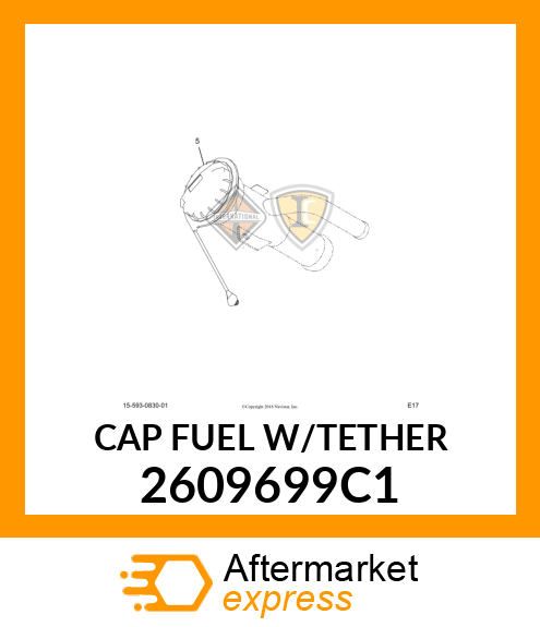 CAP FUEL W/TETHER 2609699C1