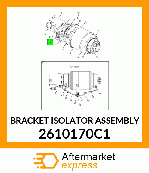 BRACKET ISOLATOR ASSEMBLY 2610170C1