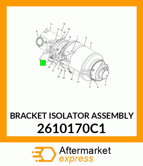 BRACKET ISOLATOR ASSEMBLY 2610170C1