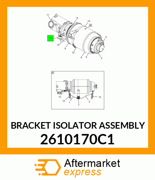 BRACKET ISOLATOR ASSEMBLY 2610170C1