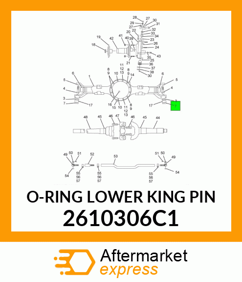 O-RING LOWER KING PIN 2610306C1