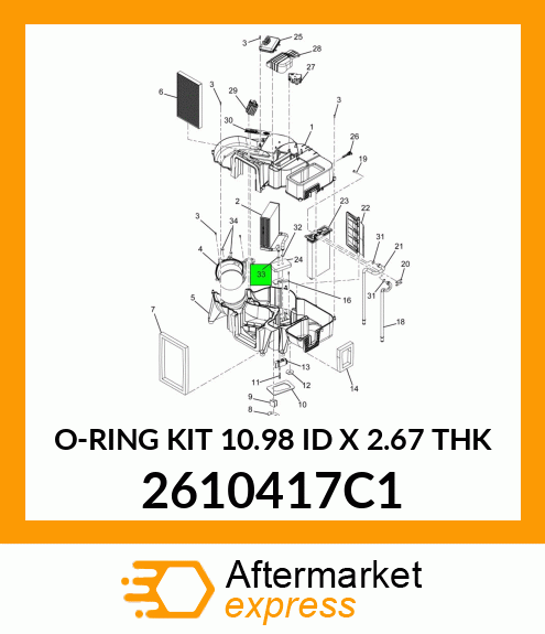 O-RING KIT 10.98 ID X 2.67 THK 2610417C1