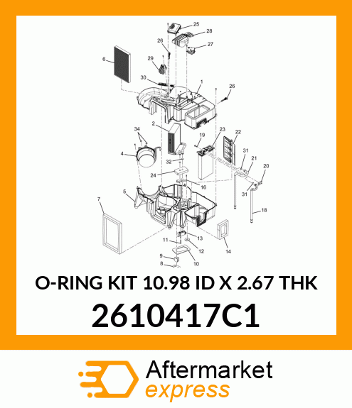 O-RING KIT 10.98 ID X 2.67 THK 2610417C1