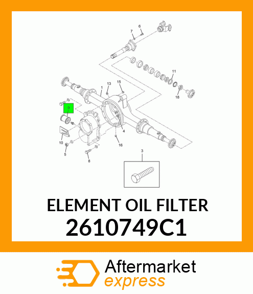 ELEMENT OIL FILTER 2610749C1